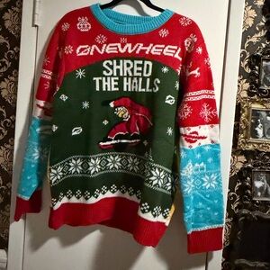 Onewheel Men's Festive Sweater - Red, Green, Blue
